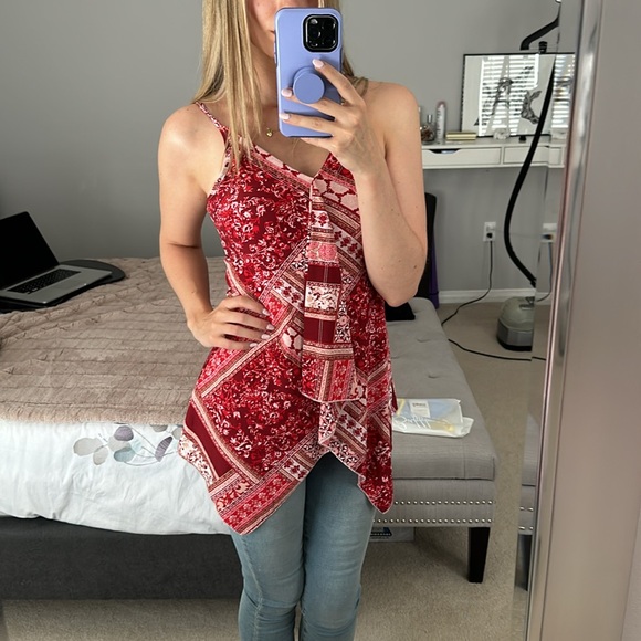Suzy Shier vintage paisley long tank top Y2K - Picture 2 of 5